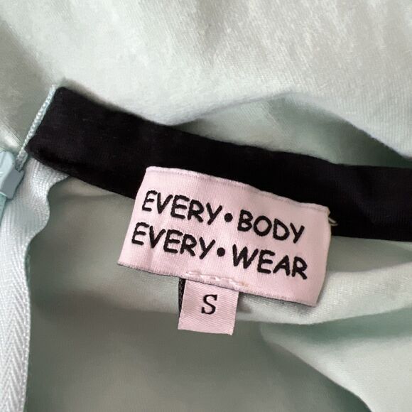 Every Body Every Wear Dress Women Small Green Ringer Stretch Short Sleeve Cotton - Picture 5 of 14